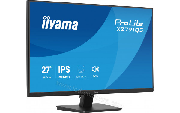 IIYAMA ProLite X2791QS-B1 - Vue 3/4 gauche