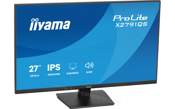 IIYAMA ProLite X2791QS-B1 - Vue 3/4 gauche