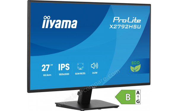 IIYAMA ProLite X2792HSU-B1 - Vue 3/4 gauche