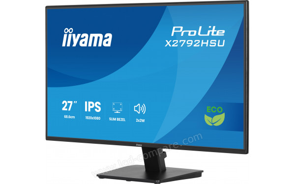 IIYAMA ProLite X2792HSU-B1 - Vue 3/4 droite