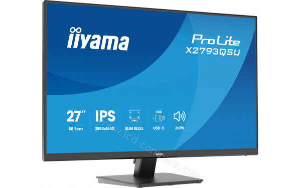 IIYAMA X2793QSU-B1 - Vue 3/4 gauche