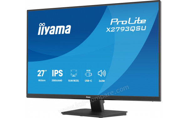 IIYAMA X2793QSU-B1 - Vue 3/4 droite