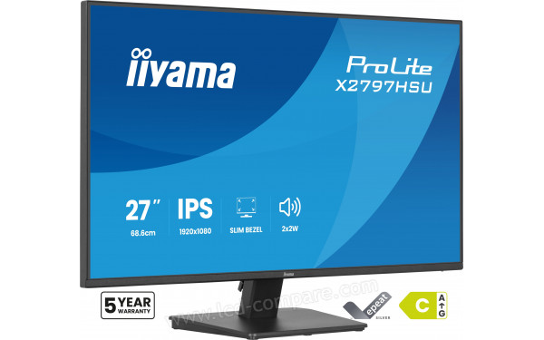 IIYAMA ProLite X2797HSU-B1 - Vue 3/4 gauche
