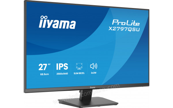 IIYAMA ProLite X2797QSU-B1 - Vue 3/4 gauche