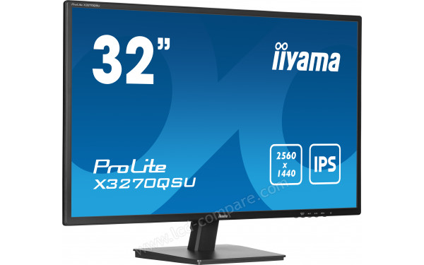 IIYAMA ProLite X3270QSU-B1 - Vue 3/4 gauche