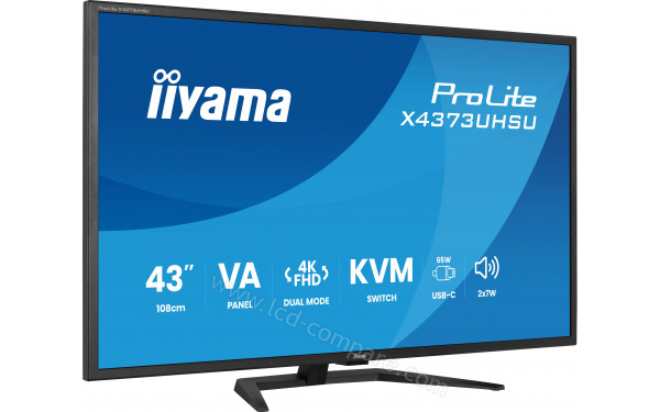 IIYAMA ProLite X4373UHSU-B2 - Vue 3/4 gauche