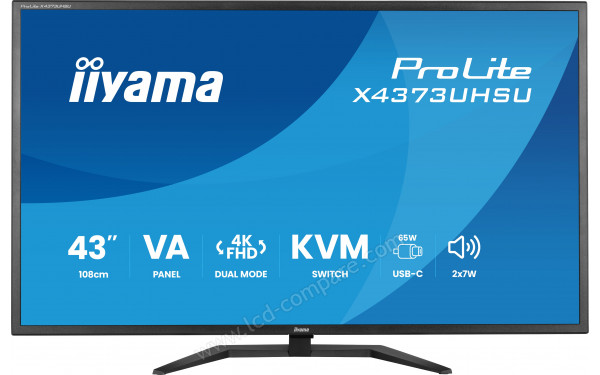 IIYAMA ProLite X4373UHSU-B2 - Vue de face