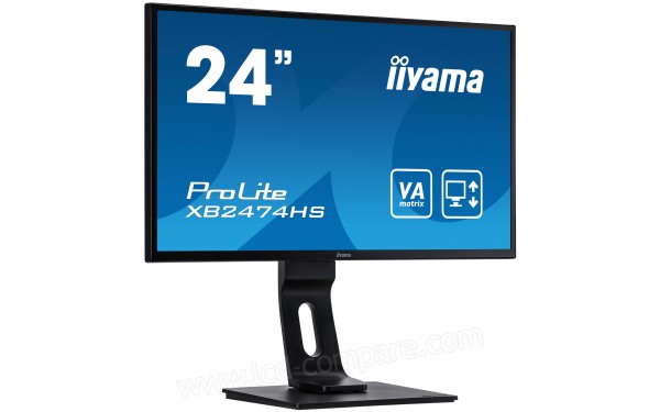 IIYAMA ProLite XB2474HS-B2 - Vue 3/4 gauche