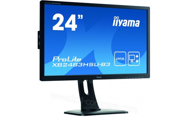 IIYAMA ProLite XB2483HSU-B3 - Vue 3/4 gauche