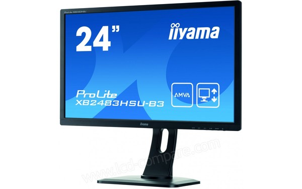 IIYAMA ProLite XB2483HSU-B3 - Vue 3/4 droite