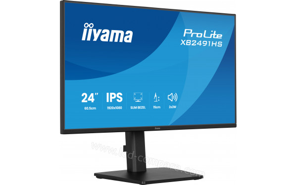IIYAMA ProLite XB2491HS-B1 - Vue 3/4 gauche