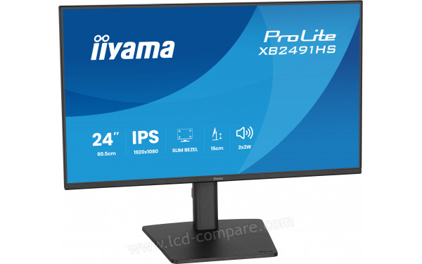 IIYAMA ProLite XB2491HS-B1 - Vue 3/4 gauche