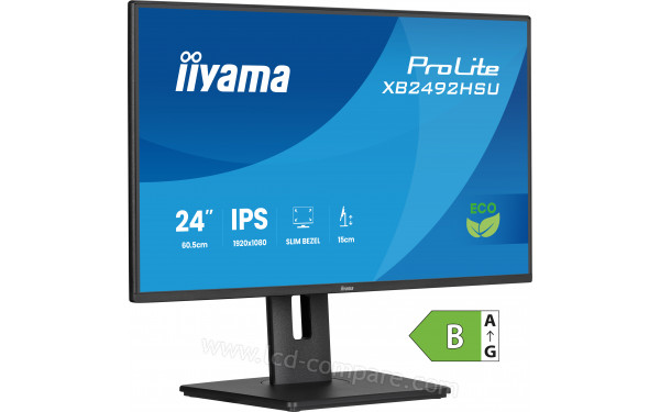 IIYAMA ProLite XB2492HSU-B1 - Vue 3/4 gauche