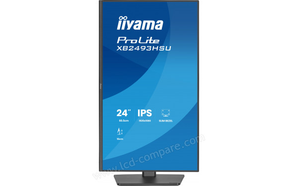 IIYAMA ProLite XB2493HSU-B1 - Vue de face en mode portrait