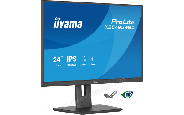 IIYAMA ProLite XB2495WSC-B1 - Vue 3/4 gauche
