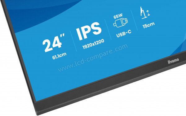 IIYAMA ProLite XB2495WSC-B1 - Zoom sur la partie basse
