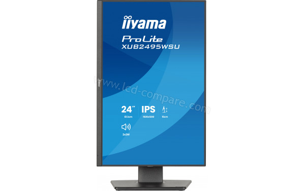 IIYAMA ProLite XB2495WSU-B1 - Vue de face en mode portrait