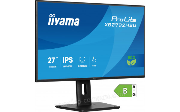 IIYAMA ProLite XB2792HSU-B1 - Vue 3/4 gauche