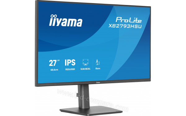 IIYAMA ProLite XB2793HSU-B1 - Vue 3/4 gauche