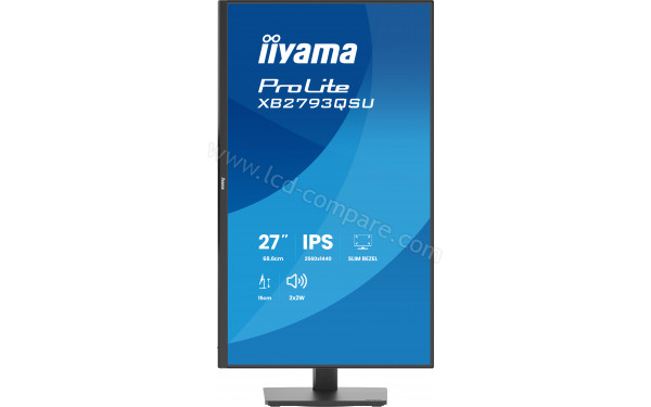 IIYAMA XB2793QSU-B1 - Vue de face en mode portrait