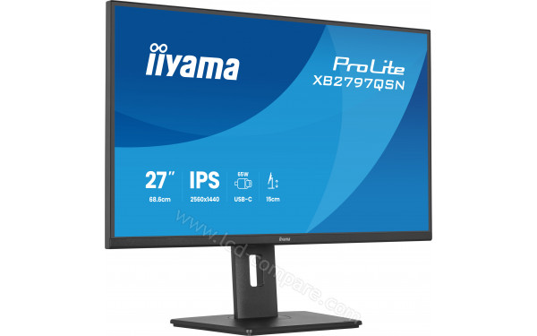 IIYAMA ProLite XB2797QSN-B1 - Vue 3/4 gauche