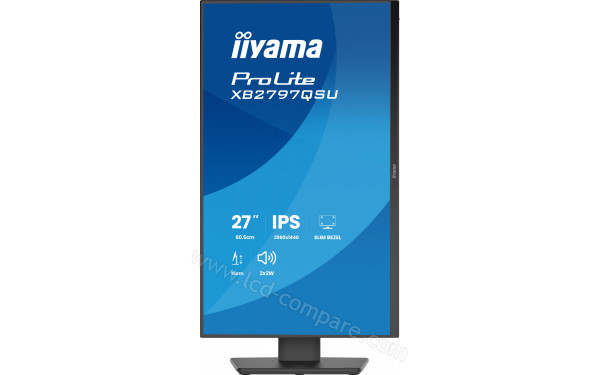 IIYAMA ProLite XB2797QSU-B1 - Vue de face en mode portrait