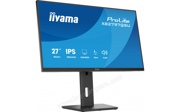 IIYAMA ProLite XB2797QSU-B1 - Vue 3/4 gauche
