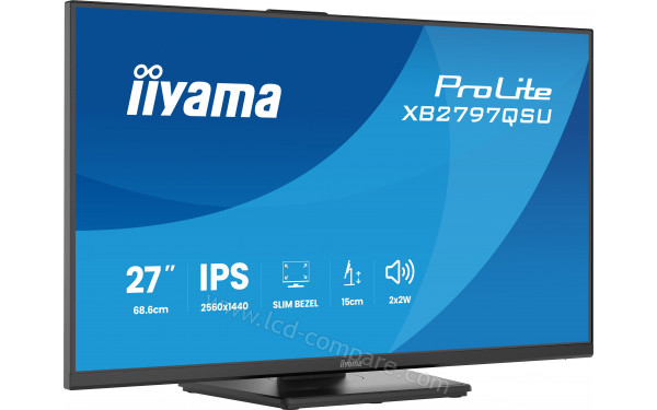 IIYAMA ProLite XB2797QSU-B1 - Vue 3/4 gauche