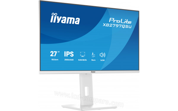 IIYAMA ProLite XB2797QSU-W1 - Vue 3/4 gauche