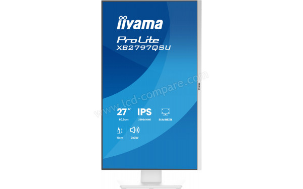 IIYAMA ProLite XB2797QSU-W1 - Vue de face en mode portrait