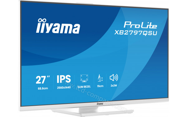 IIYAMA ProLite XB2797QSU-W1 - Vue 3/4 gauche