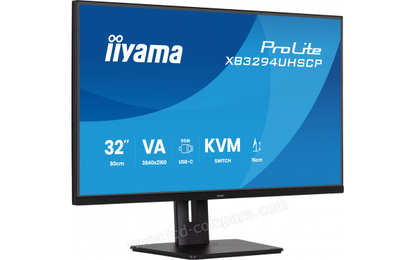 IIYAMA ProLite XB3294UHSCP-B1 - Vue 3/4 gauche