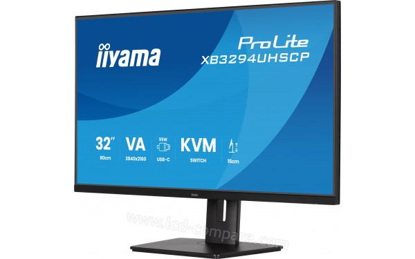 IIYAMA ProLite XB3294UHSCP-B1 - Vue 3/4 droite