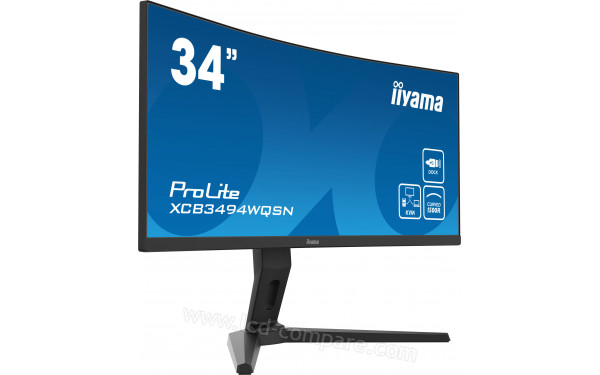 IIYAMA ProLite XCB3494WQSN-B1 - Vue 3/4 gauche