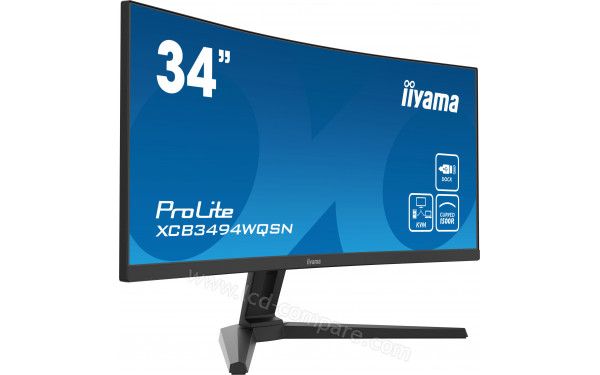 IIYAMA ProLite XCB3494WQSN-B1 - Vue 3/4 gauche