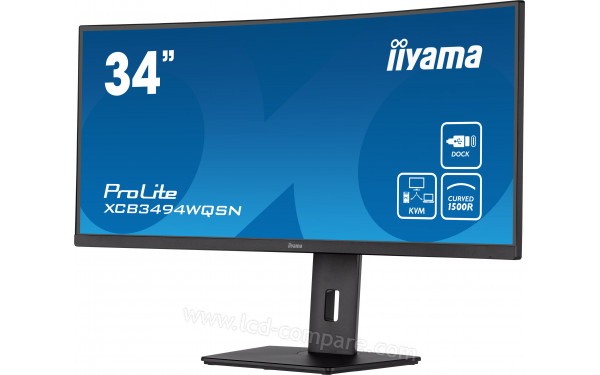 IIYAMA ProLite XCB3494WQSN-B5 - Vue 3/4 droite