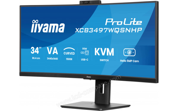 IIYAMA ProLite XCB3497WQSNPH-B1 - Vue 3/4 droite