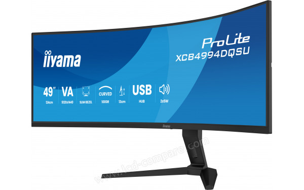 IIYAMA ProLite XCB4994DQSU-B1 - Vue 3/4 droite