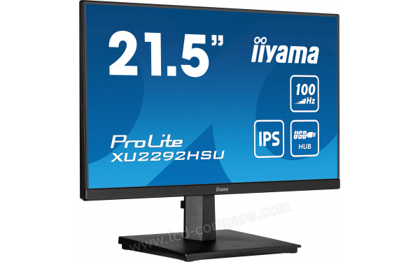 IIYAMA ProLite XU2292HSU-B6 - Vue 3/4 gauche