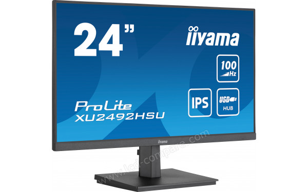 IIYAMA ProLite XU2492HSU-B6 - Vue 3/4 gauche
