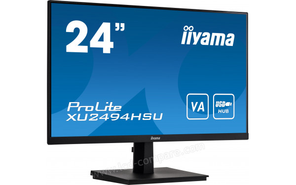IIYAMA ProLite XU2494HSU-B1 - Vue 3/4 gauche