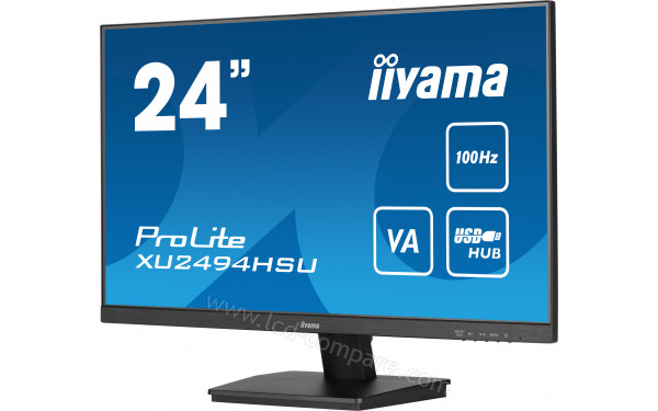 IIYAMA ProLite XU2494HSU-B6 - Vue 3/4 droite