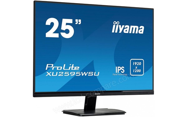 IIYAMA ProLite XU2595WSU-B1 - Vue 3/4 gauche