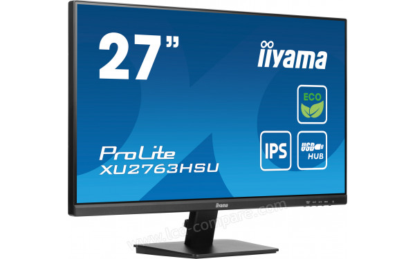 IIYAMA ProLite XU2763HSU-B1 - Vue 3/4 gauche
