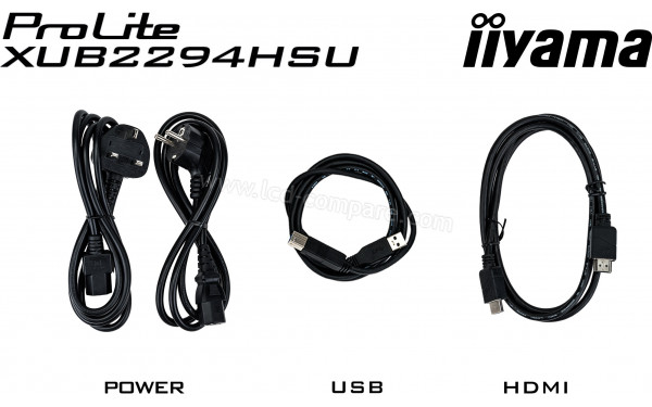 IIYAMA ProLite XUB2294HSU-B6 - C&acirc;bles