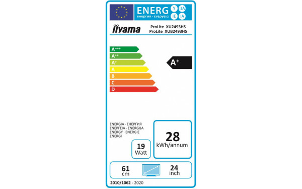 IIYAMA ProLite XUB2493HS-B1 - &Eacute;tiquette &eacute;nergie