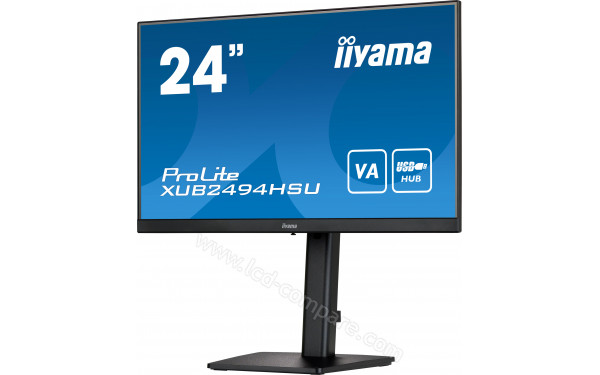 IIYAMA ProLite XUB2494HSU-B2 - Vue 3/4 droite
