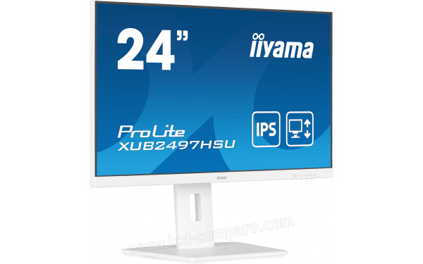 IIYAMA ProLite XUB2497HSU-W2 - Vue 3/4 gauche