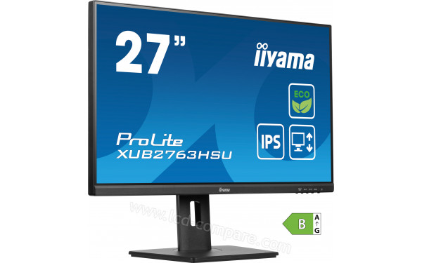 IIYAMA ProLite XUB2763HSU-B1 - Vue 3/4 gauche