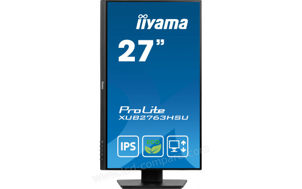 IIYAMA ProLite XUB2763HSU-B1 - Vue de face en mode portrait